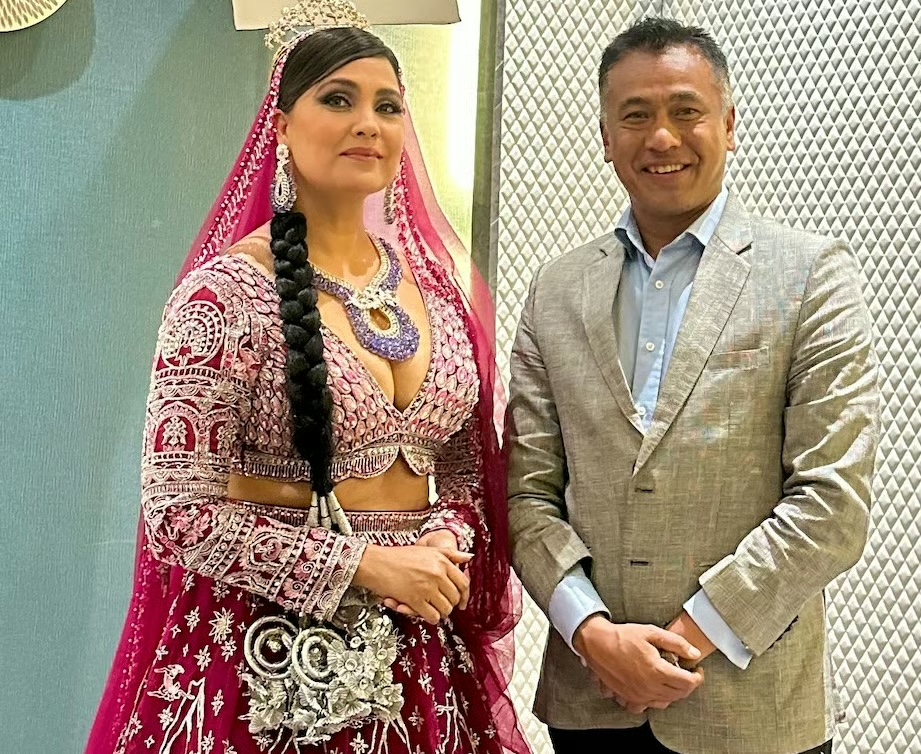 Bijay Suwal with Lara Dutta