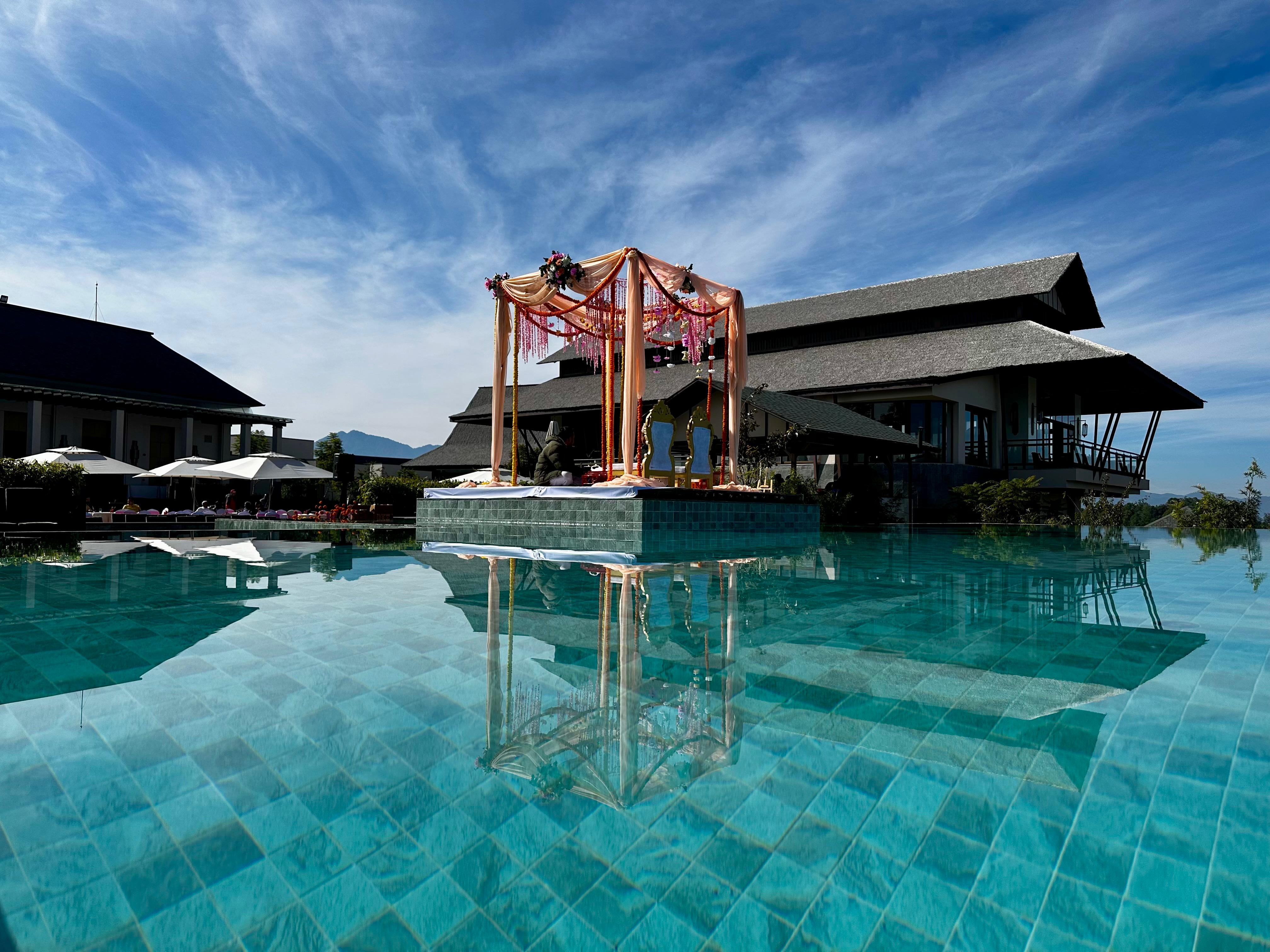Grand destination wedding setup in Nepal.