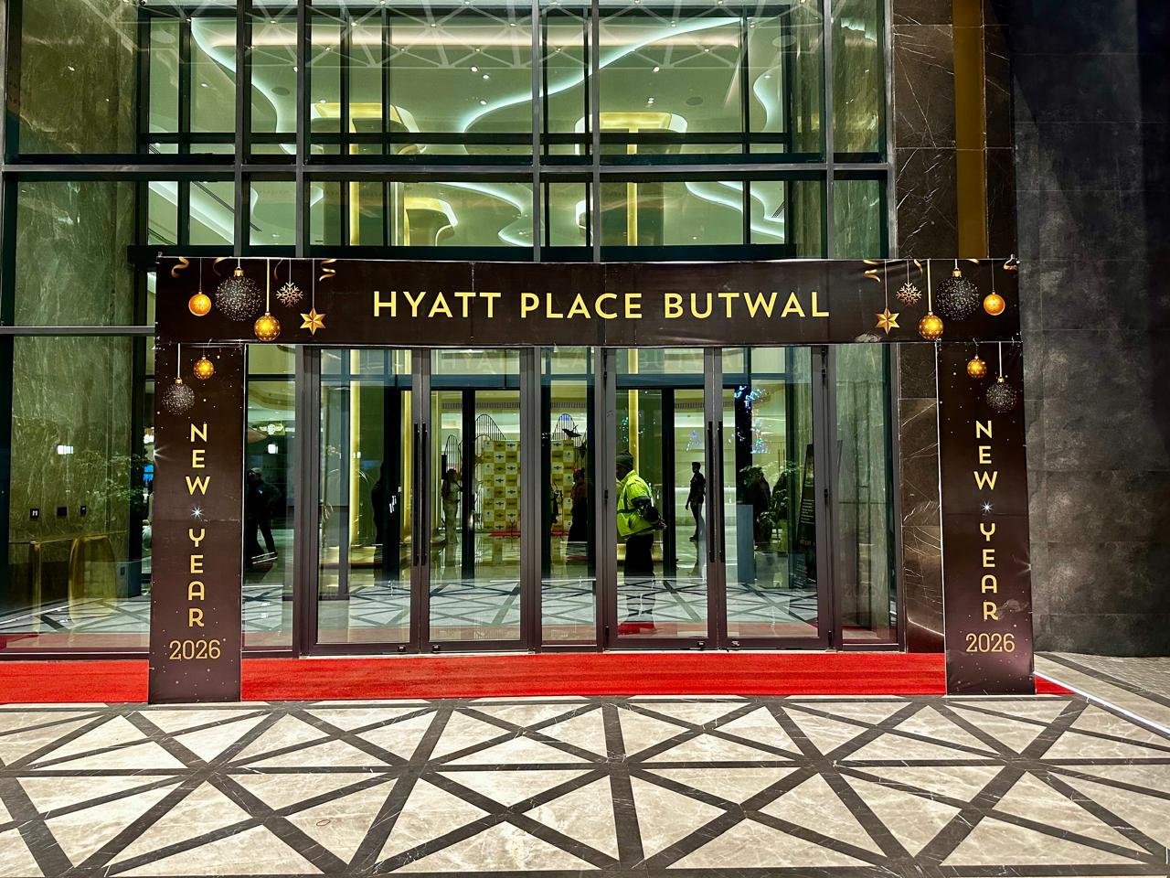 Grand New Year event entrance at Hyatt Place Butwal